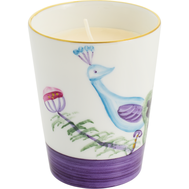 Peacock Candle - Amethyst Purple