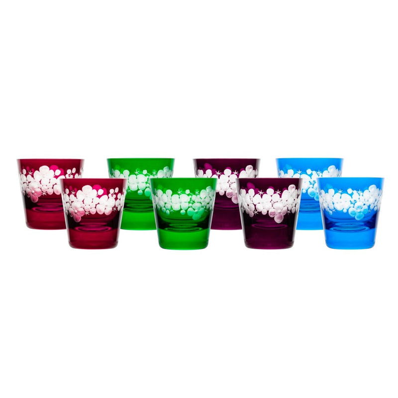 Tallulah Tipple Glass - Mixed Set Of 8 - Summer Colours