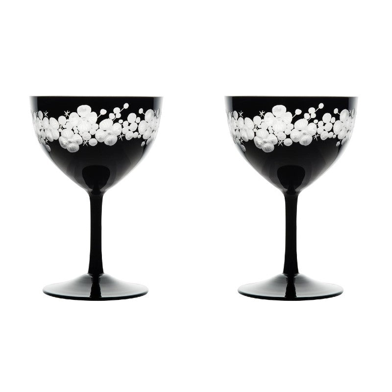 Cristobelle Champagne Saucer Pair - Black