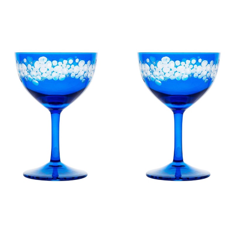 Cristobelle Champagne Saucer Pair - Sky Blue