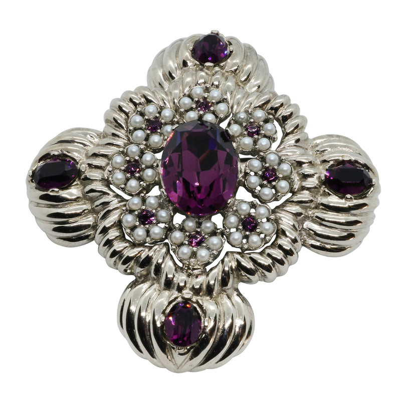 Lady Mari Pin / Brooch & Pendant - Amethyst Purple - Sold Out