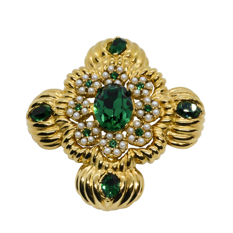 Lady Mari Pin / Brooch & Pendant - Emerald Green - Sold Out
