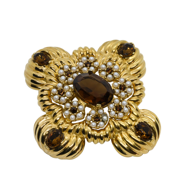 Lady Mari Pin / Brooch & Pendant - Smoked Topaz - Sold Out