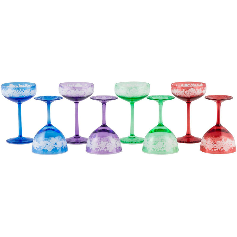 Isadora And Cristobelle Champagne Saucers - Set Of 8 - Spring Colours