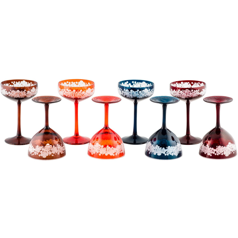 Isadora And Cristobelle Champagne Saucers - Set Of 8 - Winter Colours