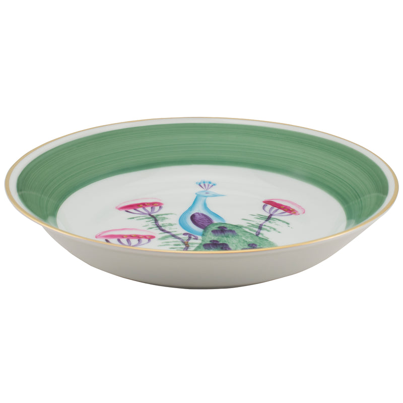 Peacock Pudding & Cereal Bowl Set Emerald Green