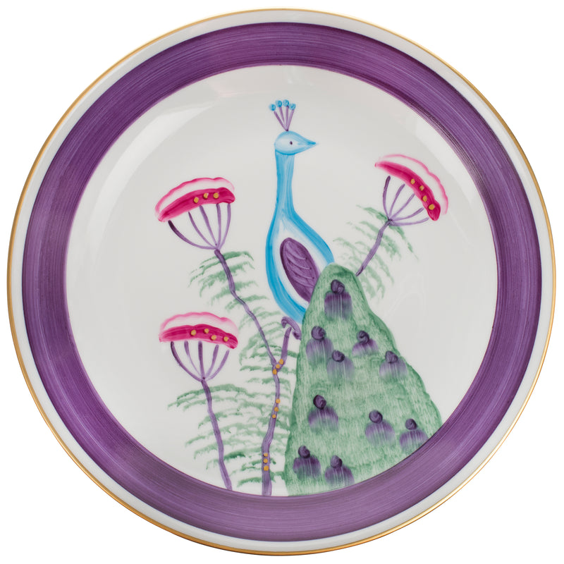 Peacock Dinner Plate Set Amethyst Purple