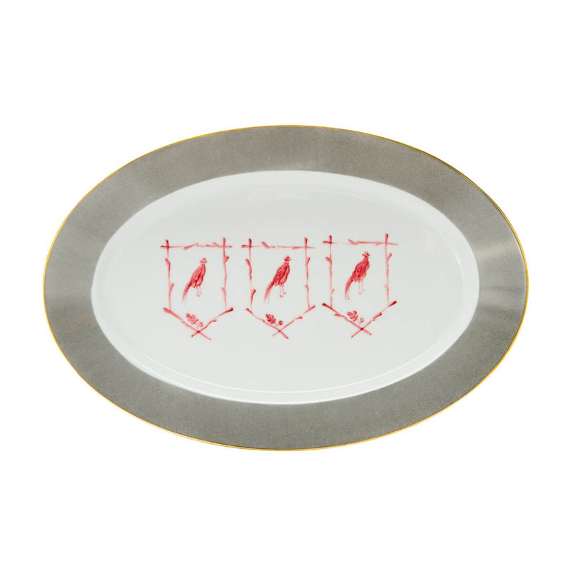 Saint Hubert Large Oval Serving Platter - Gentlemans Grey