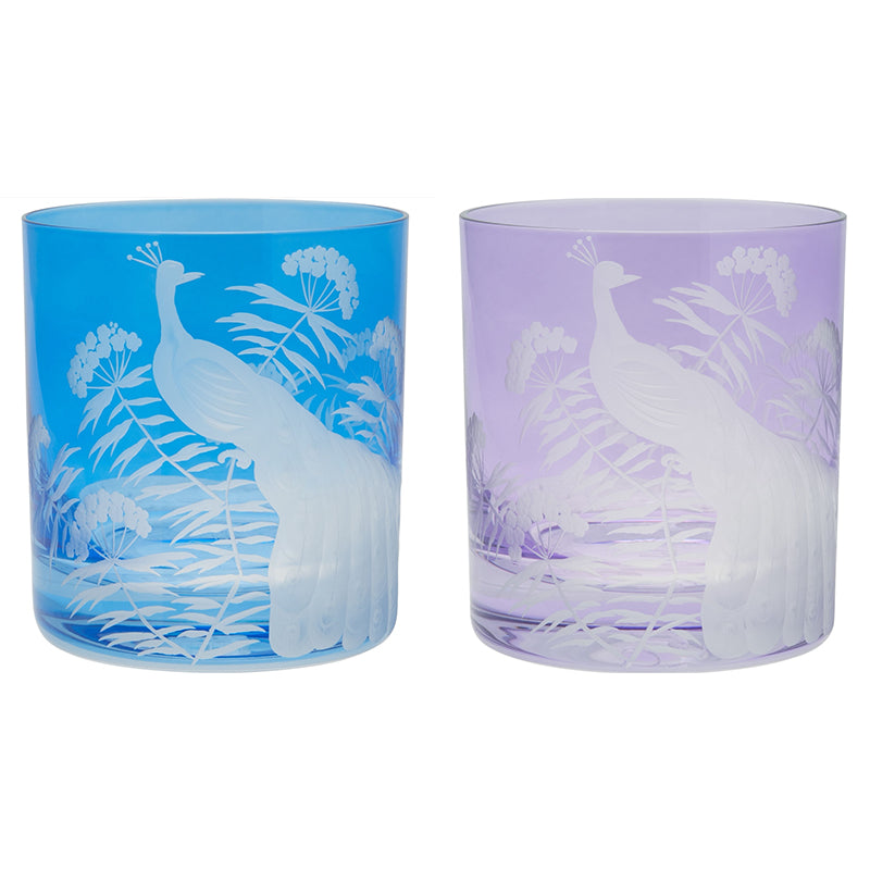 Moira Peacock & Blossom Double Old Fashioned Tumbler - Mix Your Own Colours Set