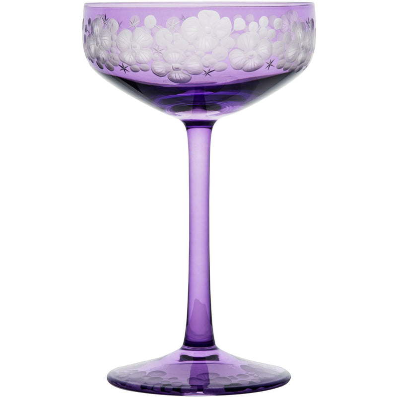 Isadora Champagne Saucer Violet