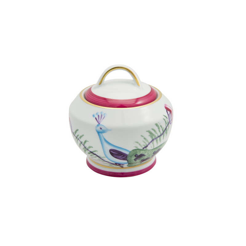 Peacock Sugar Bowl Fuchsia Pink