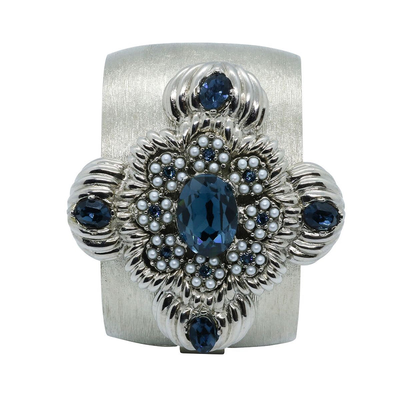 Lady Leonarda Cuff - Silver & Montana Blue - Sold Out