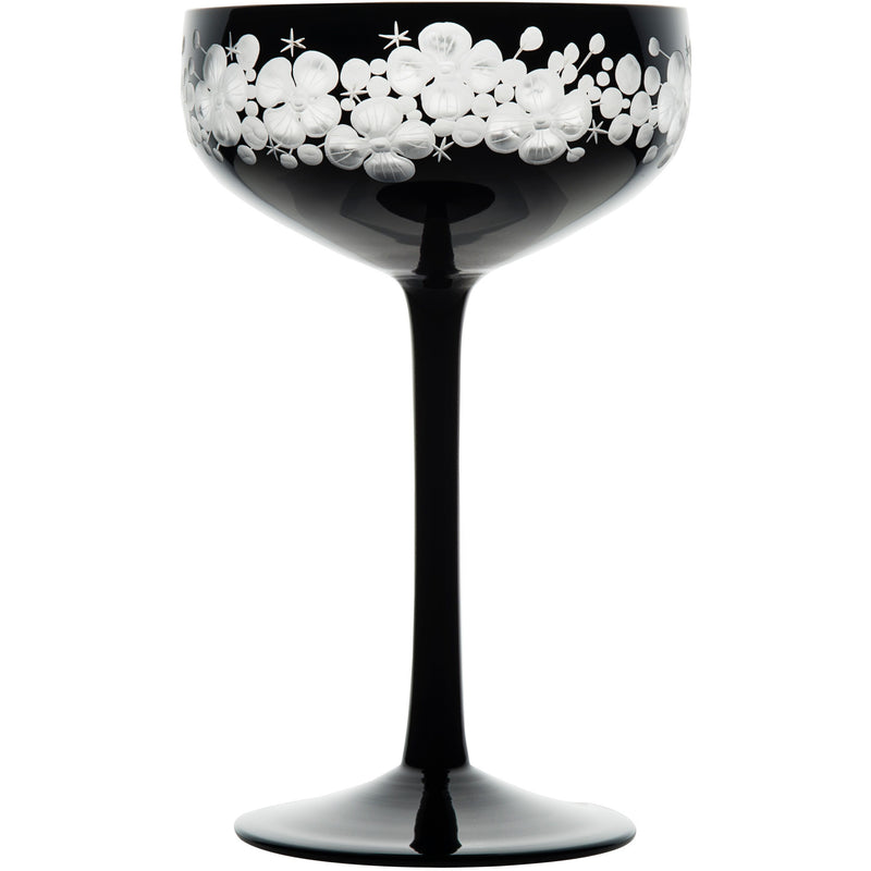 Isadora Champagne Saucer Black