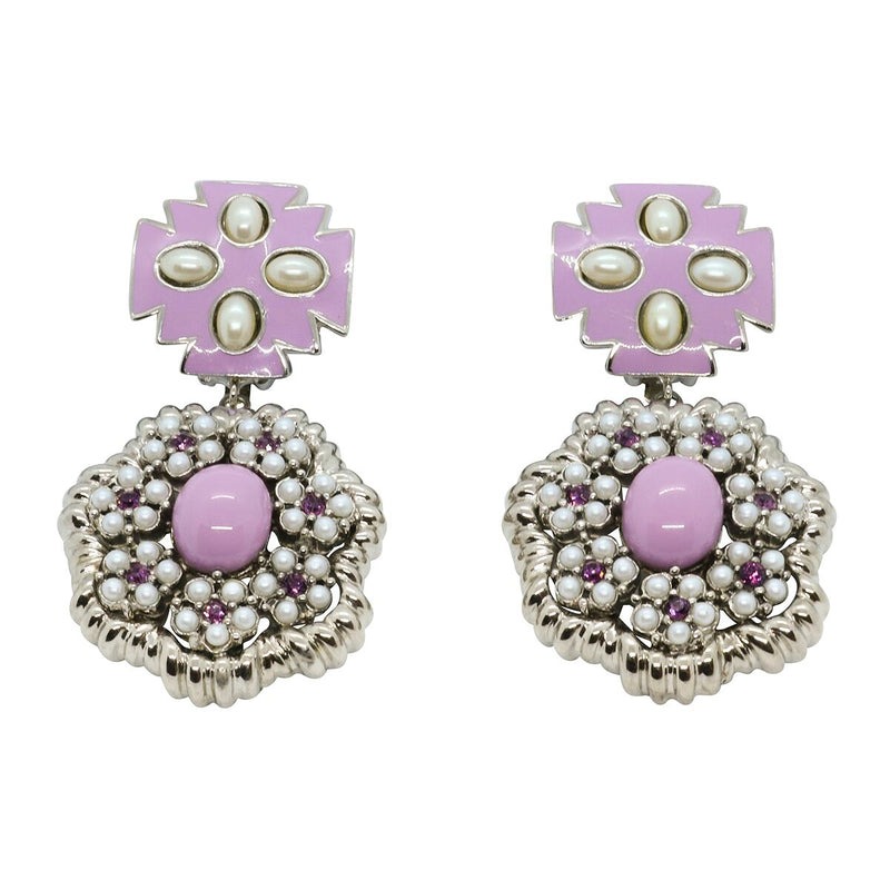 Lady Elena Statement Earrings - Lavender Purple - Sold Out