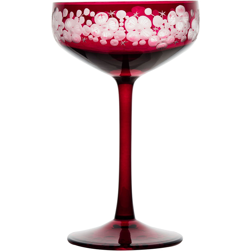 Isadora Champagne Saucer Fuchsia Pink