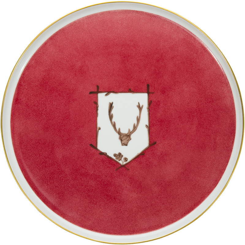 Saint Hubert Tart Plate - Winter Ruby Red