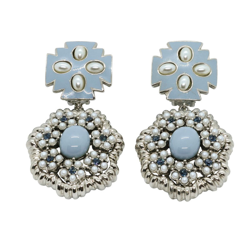Lady Elena Statement Earrings - Sky Blue - Sold Out