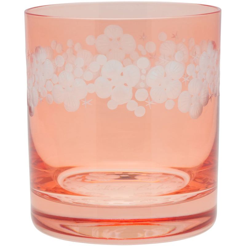 Moira Lace Cap Hydrangea Double Old Fashioned Tumbler Flamingo Pink