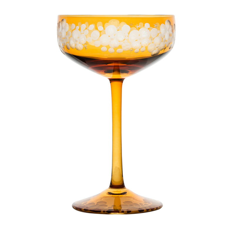 Isadora Champagne Saucer Amber