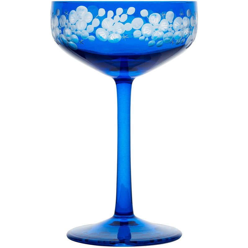 Isadora Champagne Saucer Azure Blue