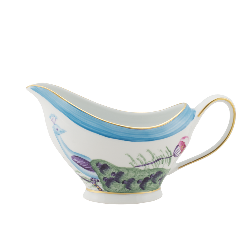 Peacock Sauce Boat - Turquoise Blue