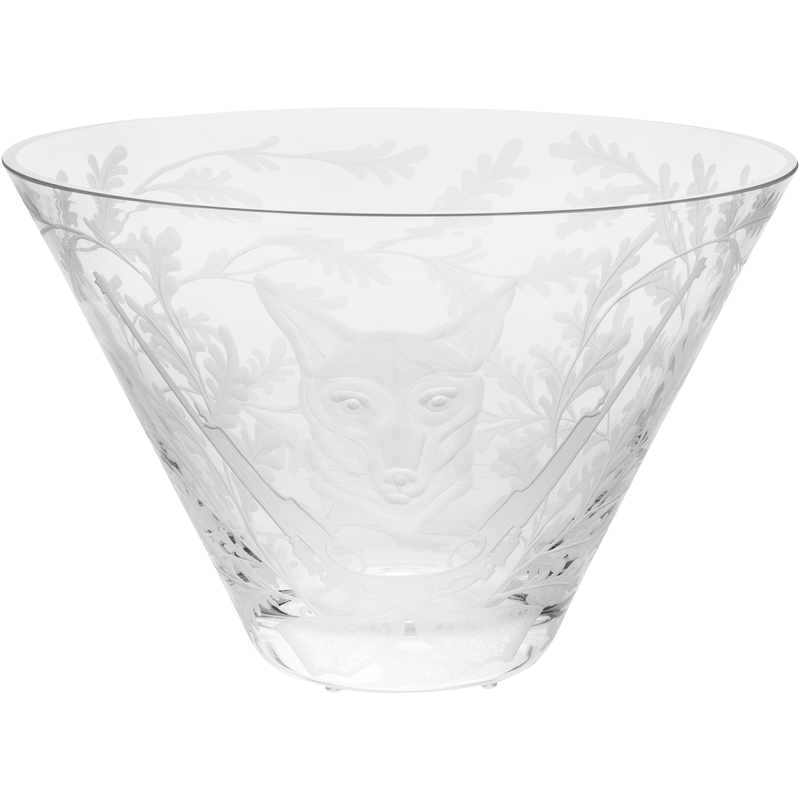 Large Crystal Bowl - Fox - Clear